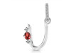 Garnet & White Topaz Alphabet U Pendant GAR-RDA-47.