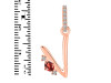 Garnet & White Topaz Alphabet V Pendant GAR-RDA-48.
