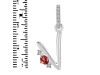 Garnet & White Topaz Alphabet V Pendant GAR-RDA-48.