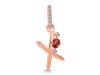 Garnet & White Topaz Alphabet X Pendant GAR-RDA-50.