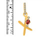 Garnet & White Topaz Alphabet X Pendant GAR-RDA-50.