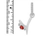 Garnet & White Topaz Alphabet Y Pendant GAR-RDA-51.