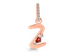 Garnet & White Topaz Alphabet Z Pendant GAR-RDA-52.