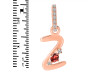 Garnet & White Topaz Alphabet Z Pendant GAR-RDA-52.