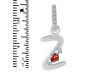 Garnet & White Topaz Alphabet Z Pendant GAR-RDA-52.