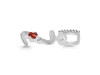 Garnet & White Topaz Alphabet Z Pendant GAR-RDA-52.