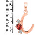 Garnet & White Topaz Alphabet C Pendant GAR-RDA-55.