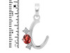 Garnet & White Topaz Alphabet C Pendant GAR-RDA-55.