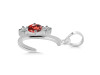 Garnet & White Topaz Alphabet C Pendant GAR-RDA-55.