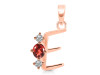 Garnet & White Topaz Alphabet E Pendant GAR-RDA-57.