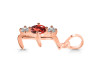 Garnet & White Topaz Alphabet E Pendant GAR-RDA-57.