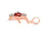 Garnet & White Topaz Alphabet F Pendant GAR-RDA-58.