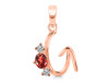 Garnet & White Topaz Alphabet G Pendant GAR-RDA-59.