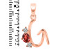 Garnet & White Topaz Alphabet G Pendant GAR-RDA-59.