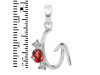 Garnet & White Topaz Alphabet G Pendant GAR-RDA-59.