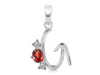 Garnet & White Topaz Alphabet G Pendant GAR-RDA-59.