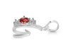 Garnet & White Topaz Alphabet G Pendant GAR-RDA-59.