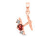 Garnet & White Topaz Alphabet H Pendant GAR-RDA-60.