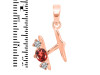 Garnet & White Topaz Alphabet H Pendant GAR-RDA-60.