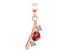 Garnet & White Topaz Alphabet I Pendant GAR-RDA-61.