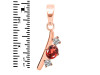 Garnet & White Topaz Alphabet I Pendant GAR-RDA-61.