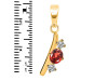 Garnet & White Topaz Alphabet I Pendant GAR-RDA-61.