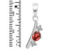 Garnet & White Topaz Alphabet I Pendant GAR-RDA-61.