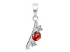 Garnet & White Topaz Alphabet I Pendant GAR-RDA-61.