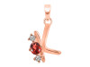 Garnet & White Topaz Alphabet K Pendant GAR-RDA-63.