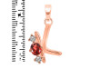 Garnet & White Topaz Alphabet K Pendant GAR-RDA-63.