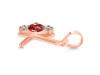 Garnet & White Topaz Alphabet K Pendant GAR-RDA-63.