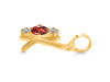 Garnet & White Topaz Alphabet K Pendant GAR-RDA-63.