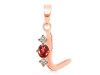 Garnet & White Topaz Alphabet L Pendant GAR-RDA-64.