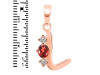 Garnet & White Topaz Alphabet L Pendant GAR-RDA-64.