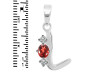 Garnet & White Topaz Alphabet L Pendant GAR-RDA-64.