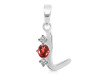 Garnet & White Topaz Alphabet L Pendant GAR-RDA-64.