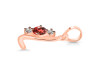 Garnet & White Topaz Alphabet L Pendant GAR-RDA-64.