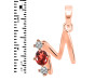 Garnet & White Topaz Alphabet M Pendant GAR-RDA-65.