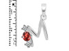 Garnet & White Topaz Alphabet M Pendant GAR-RDA-65.
