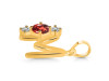 Garnet & White Topaz Alphabet M Pendant GAR-RDA-65.