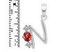 Garnet & White Topaz Alphabet N Pendant GAR-RDA-66.