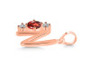 Garnet & White Topaz Alphabet N Pendant GAR-RDA-66.