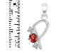 Garnet & White Topaz Alphabet P Pendant GAR-RDA-68.