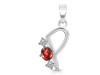 Garnet & White Topaz Alphabet P Pendant GAR-RDA-68.