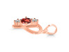 Garnet & White Topaz Alphabet P Pendant GAR-RDA-68.