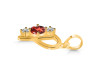 Garnet & White Topaz Alphabet P Pendant GAR-RDA-68.