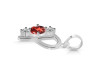 Garnet & White Topaz Alphabet P Pendant GAR-RDA-68.