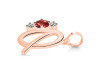 Garnet & White Topaz Alphabet Q Pendant GAR-RDA-69.