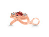 Garnet & White Topaz Alphabet R Pendant GAR-RDA-70.
