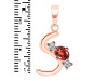 Garnet & White Topaz Alphabet S Pendant GAR-RDA-71.